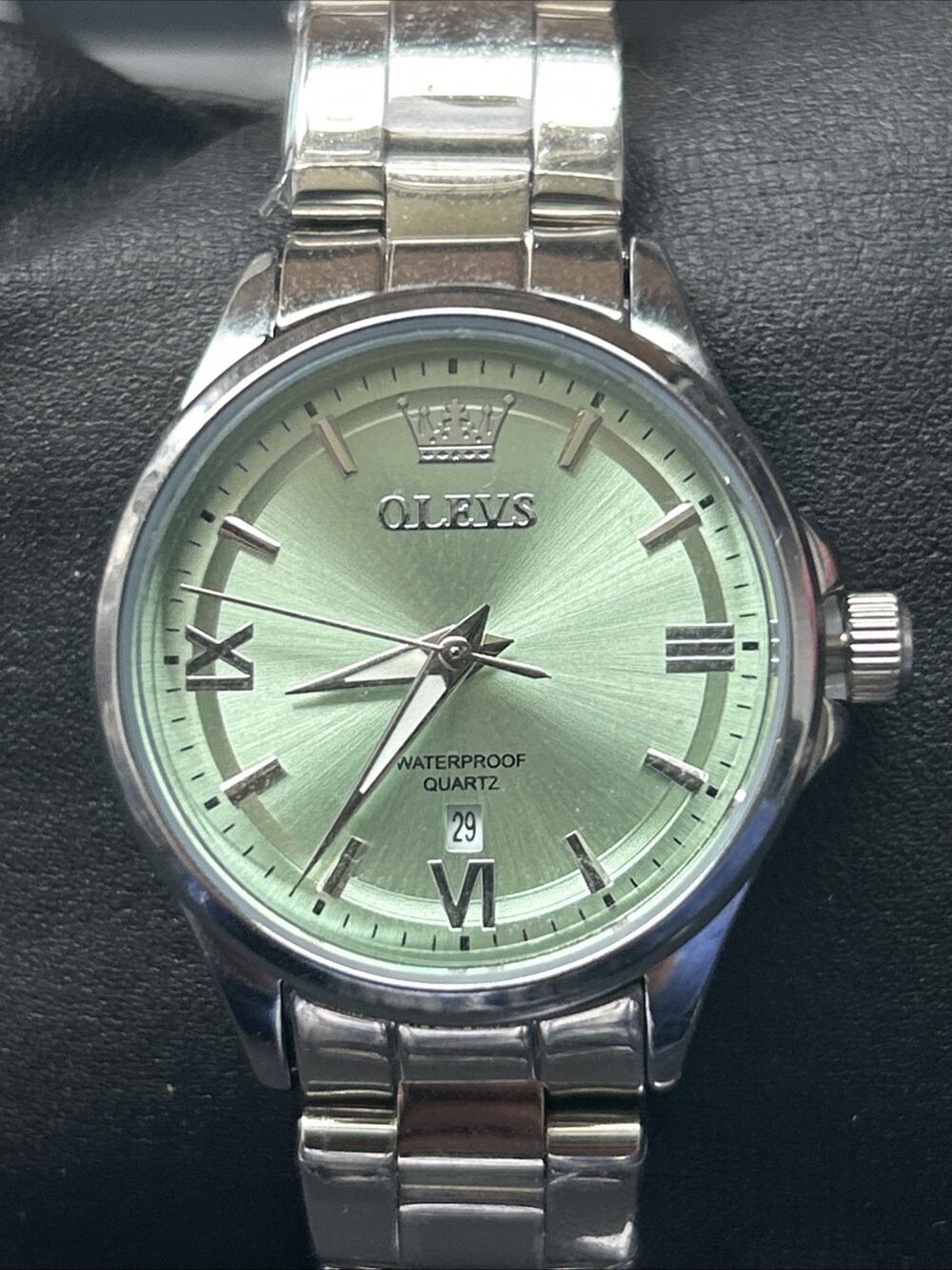 Olevs Green Dial Silver Tone Women’s Quartz Watch